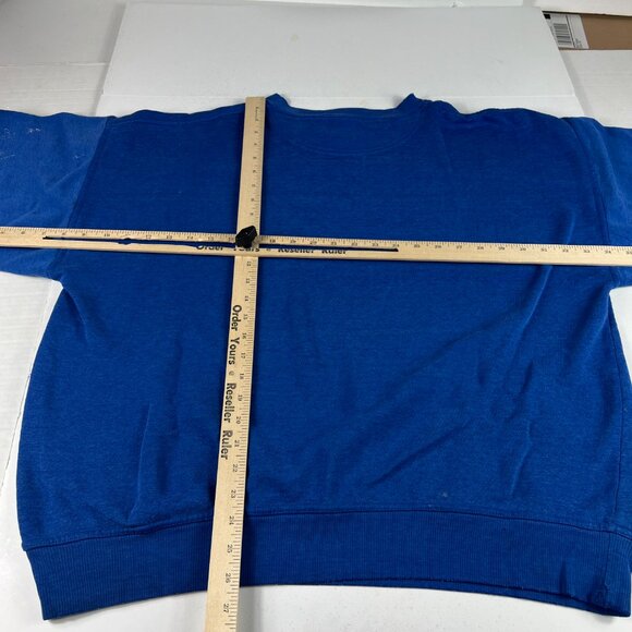 VTG 90s Crable NFL New York Giants Sweatshirt Large Blue Faded Thrashed Crewneck - Picture 13 of 16